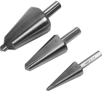 Sada stupňovitých kuželových vrtáků do plechu 3-30mm Sada stupňovitých kuželových vrtáků do plechu 3-30mm