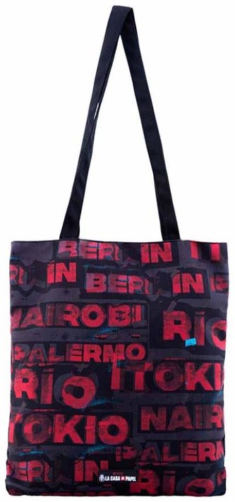 Shopping taška na rameno Netflix|La Casa De Papel|Papírový dům: Cities (33 x 40 cm)