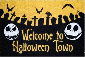 Rohožka Nightmare Before Christmas|Ukradené Vánoce: Vítejte ve měste Halloween (60 x 40 cm) černá