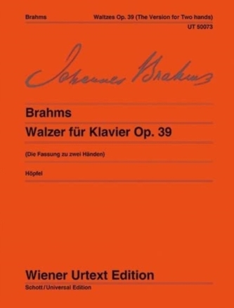 WALTZES OP 39 VERSION FOR TWO HANDS
