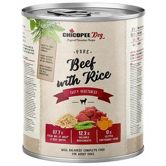 CHICOPEE ADULT čisté hovězí s rýží konzerva pro psy 800 g