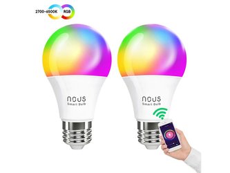 Smart sada LED žárovek E27 9W RGB NOUS P3/2 WiFi Tuya