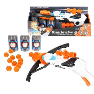 Měkká kuličková pistole s plechovkami