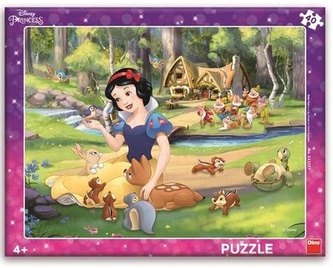 Puzzle 40 deskové Sněhurka a zvířátka