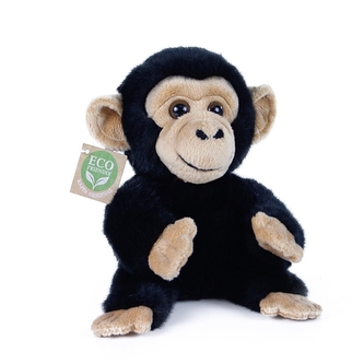 Plyšový šimpanz/opice sedící 18 cm ECO-FRIENDLY