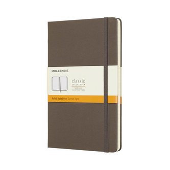 Moleskine: Zápisník tvrdý linkovaný hnědý L
