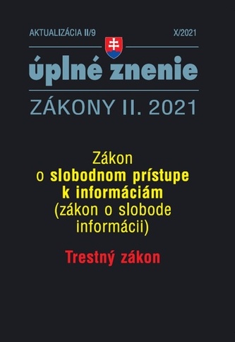 Aktualizácia II/9 2021 Trestný zákon