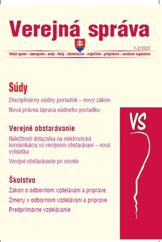 VS 1-2/2022  – Odborné vzdelávanie a príprava, verejné obstarávanie