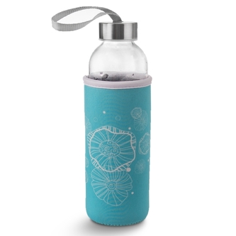 Láhev s víčkem a temoobalem Květy 0,54 l