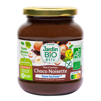 Pomazánka čokoládovo-lískooříšková bez laktózy 350 g BIO   JARDIN BIO