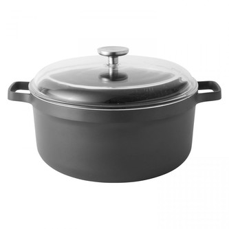 Kastrol s poklicí s mramorovým povrchem GEM 28 cm