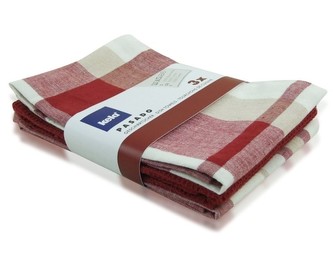 Utěrka na nádobí PASADO 3ks červená KELA KL-15963