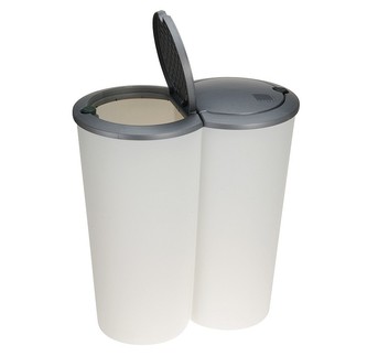 Koš odpadkový dvojitý 2 x 25 l bílá EXCELLENT KO-Y54980880