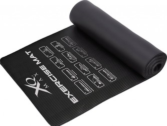 Fitness podložka na jógu 183 x 58 cm černá