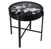 Konferenční stolek s hodinami HOMESTYLING 40 x 40 cm