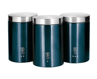 Dóza na potraviny sada 3 ks Aquamarine Metallic Line BERLINGERHAUS BH-6271