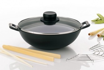 WOK pánev MINI 24 cm litinový 5-dílný set KELA KL-77747