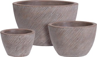 Květináč kamenina sada 3 ks 21/28/37 cm