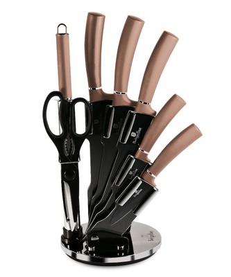 Sada nožů ve stojanu 8 ks Rosegold Metallic Line