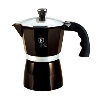 Konvice na espresso 3 šálky Shiny Black Collection