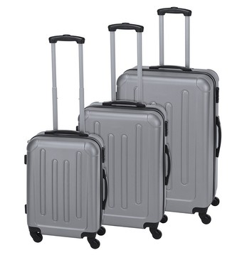Kufr cestovní na kolečkách sada 3 ks EXPLORER stříbrná