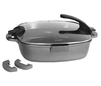 Pekáč s mramorovým povrchem čtvercový s poklicí 24 cm STONELINE FUTURE STONELINE WX-14855