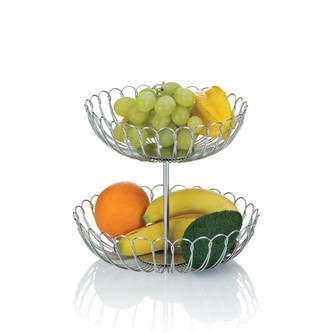 Koš na ovoce PRATO ušlechtilá ocel dvoupatrový KELA KL-11497