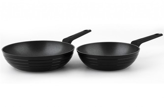 Pánev WOK s nepřilnavým povrchem sada 2 ks MONHEIM 24 / 28 cm