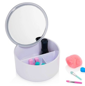 Kosmetická dóza a zrcátko 2v1 TILDA bílá KELA KL-20661