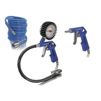 Sada pneumatického příslušenství ke kompresoru 3 ks modrá ERBA ER-20071