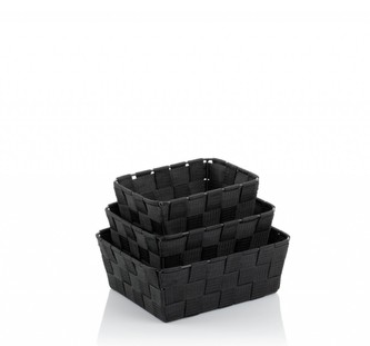 Koš Alvaro set PP, černá, 3ks KELA KL-23029