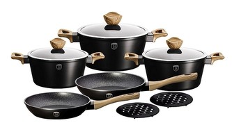 Sada nádobí s mramorovým povrchem 10 ks EBONY Line Maple BERLINGERHAUS BH-1533