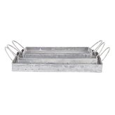 Sada tří pozinkovaných podnosů