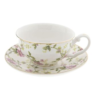 Porcelánový šálek s podšálkem