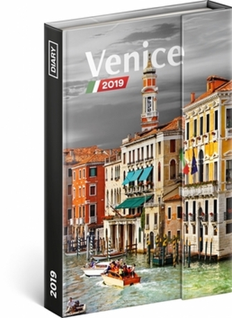 Diář 2019 - Benátky - týdenní magnetický, 10,5 x 15,8 cm