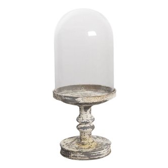 Skleněný poklop na podstavci Ø 21*49 cm