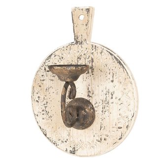 Nástěnný svícen dřevo a kov