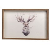 Dřevěný podnos DEER 30*20*4 cm