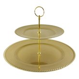 Dvoupatrový melaminový etažér Ø 32*32 cm