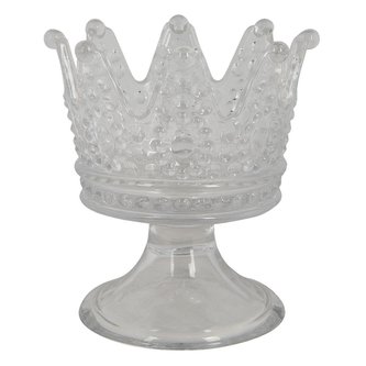 Skleněný svícen CROWN