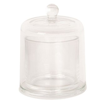 Skleněný poklop s miskou