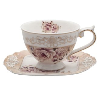 Porcelánový šálek s podšálkem