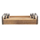 Sada tří dřevěných podnosů 35*20*5 / 30*15*5 / 25*10*5 cm