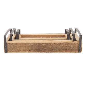 Sada tří dřevěných podnosů 35*20*5 / 30*15*5 / 25*10*5 cm