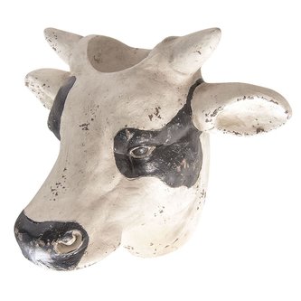 Obal na květináč COW HEAD z polyrezinu