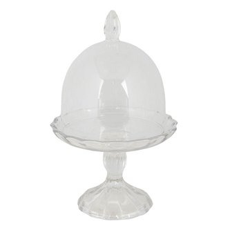 Skleněná miska na noze s poklopem Ø 14*21 cm