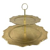 Dvoupatrový melaminový etažér Ø 32*32 cm