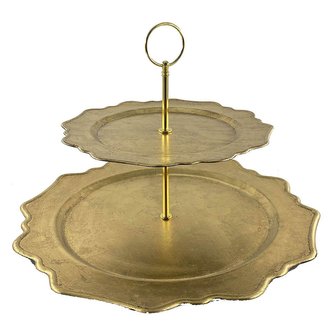 Dvoupatrový melaminový etažér Ø 32*32 cm