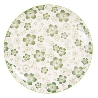 Keramický dezertní talíř GREEN ORNAMENT