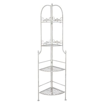 Rohový kovový stojan na květináče